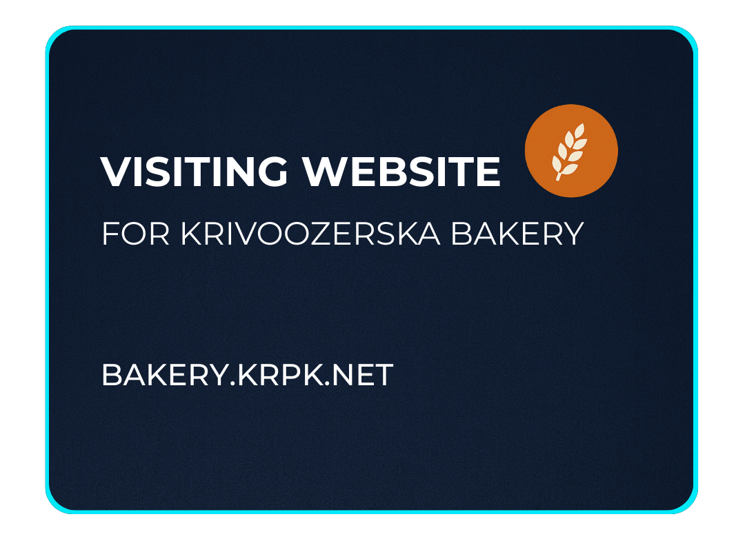 Krivoozerska - B2B Bakery Platform